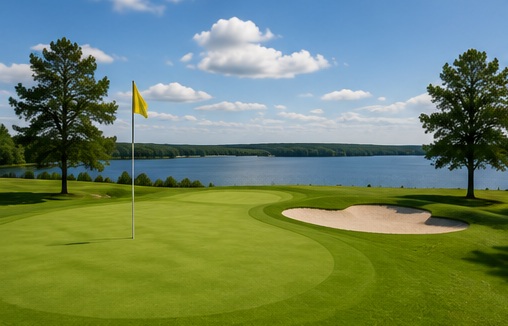 Lakeview Golf järvimaisemassa